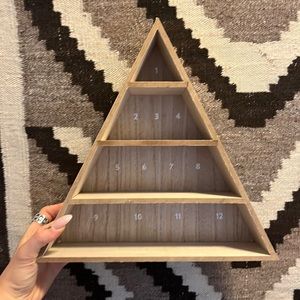 Wooden Triangle Shelf
